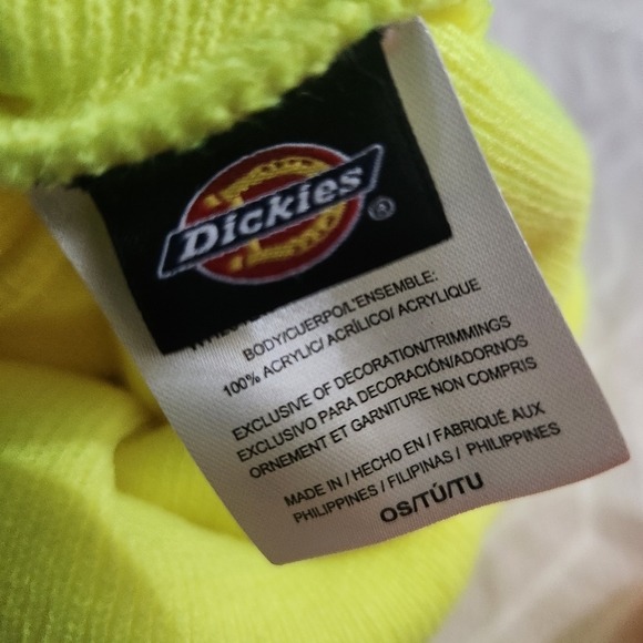 Dickies Men's Cuffed Beanie Hat Workwear Orange and green  One Size New - Picture 5 of 8